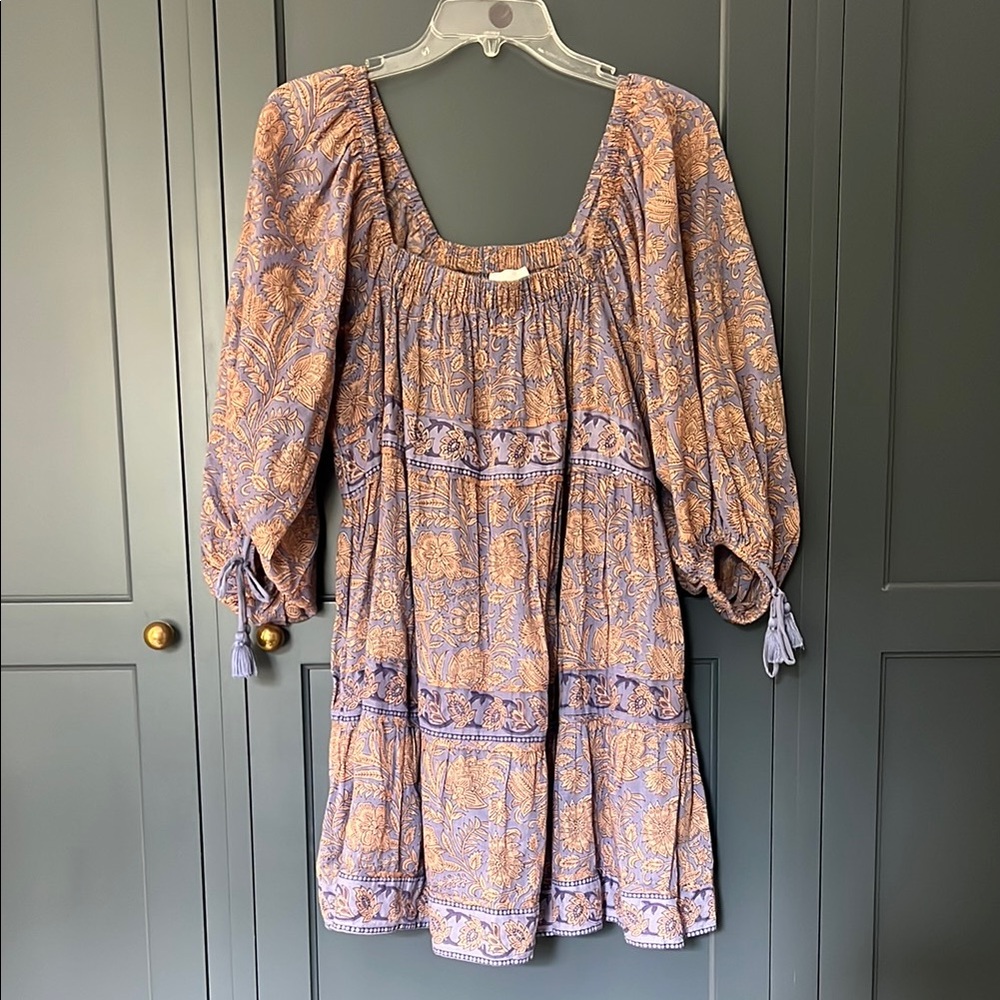 Cleobella Floral Patterned Dress in Lavender and Peach